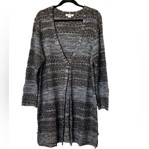 Simply Noelle Gray and Silver Cardigan Sweater